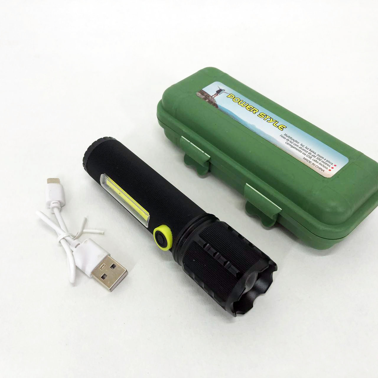 Потужний ліхтар для дому топ-ліхтарик, LED ліхтар із зарядкою ручний батарейний YI-43, фото 1