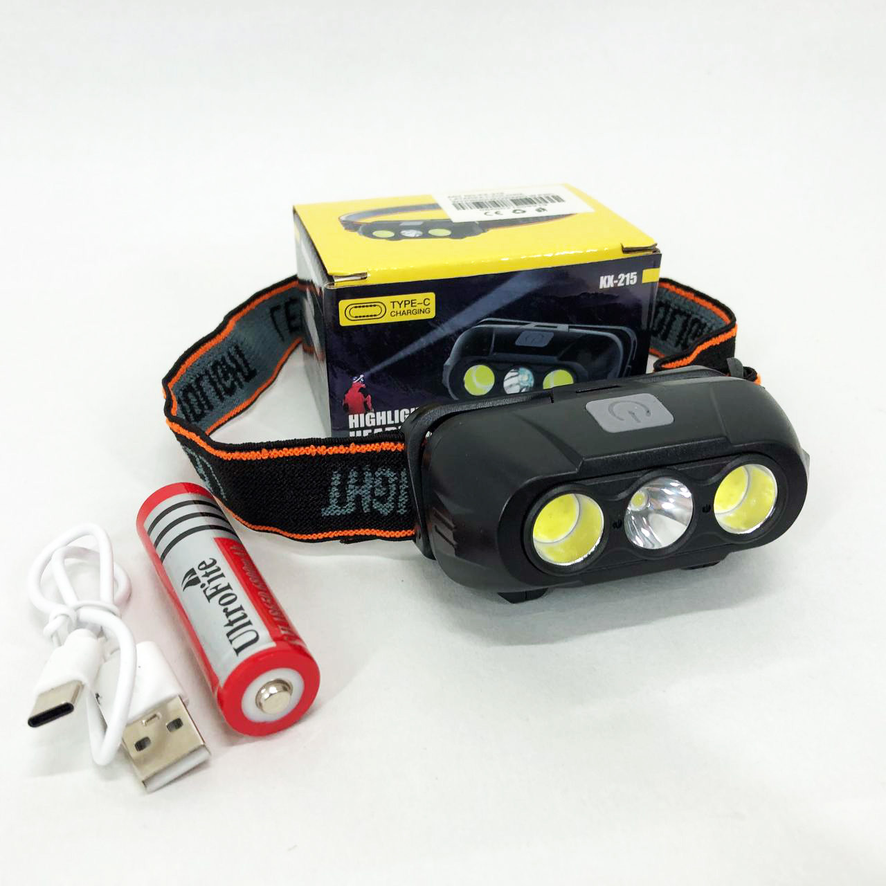 Ліхтар на голову з розсіяним світлом KX-215-LED-2COB, Ліхтар на лоб потужний, Налобний прожектор TG-42, фото 1