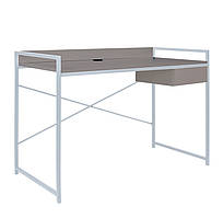 Комп'ютерний стіл Oxford з ящиком white дсп H18 сірий шифер (Новий Стиль ТМ)