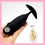 Пробка-фаллос для анального сексу з вібрацією, Анальний стимулятор від USB, Вібропробка з пультом, Інтимні ігри, фото 2