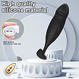 Пробка-фаллос для анального сексу з вібрацією, Анальний стимулятор від USB, Вібропробка з пультом, Інтимні ігри, фото 6