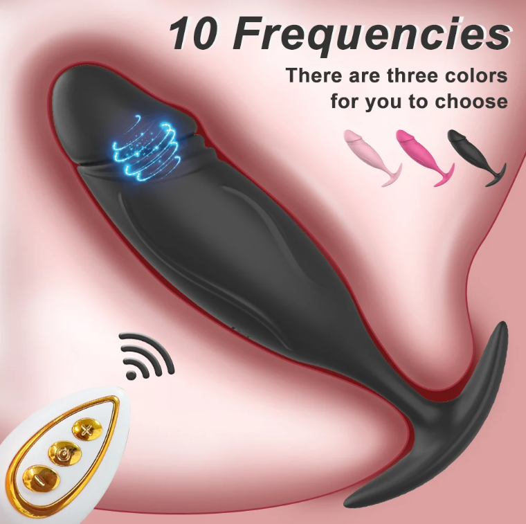 Пробка-фаллос для анального сексу з вібрацією, Анальний стимулятор від USB, Вібропробка з пультом, Інтимні ігри, фото 1