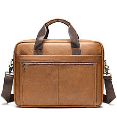 Чоловіча шкіряна сумка-портфель для документів Marrant — Світло-коричневий