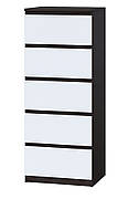 Комод "Брайт" 500 х 376 х 1170 h Майстер Форм. Венге магія / білий (телескопічні напрямні)