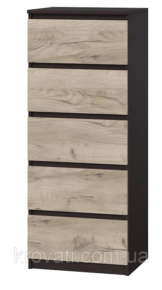 Комод "Брайт" 500 х 376 х 1170 h Майстер Форм. Венге магія / Дуб крафт сірий (телескопічні напрямні)