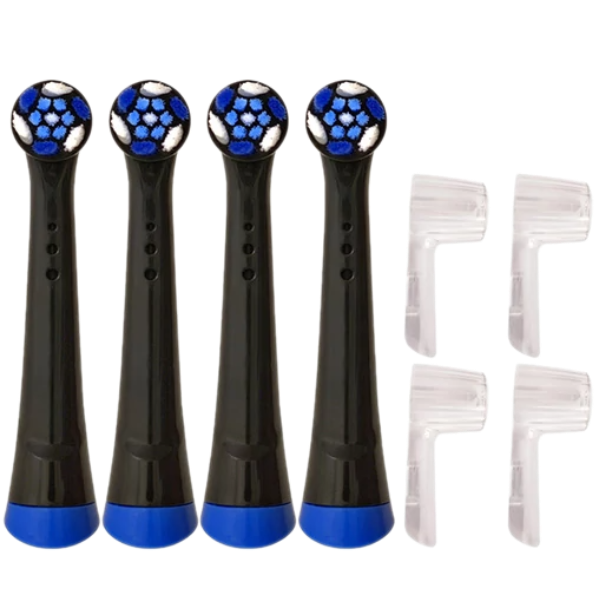 Насадка для електричної зубної щітки Brush Heads для Oral-B iO Black + ковпачок (4 шт.)