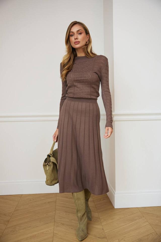 платье шоколад вязаное