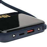 Повербанк із вбудованими кабелями 10000 мАг 22.5W Remax RPP-285 зі швидкою зарядкою PD+QC Type-C Lig, фото 2