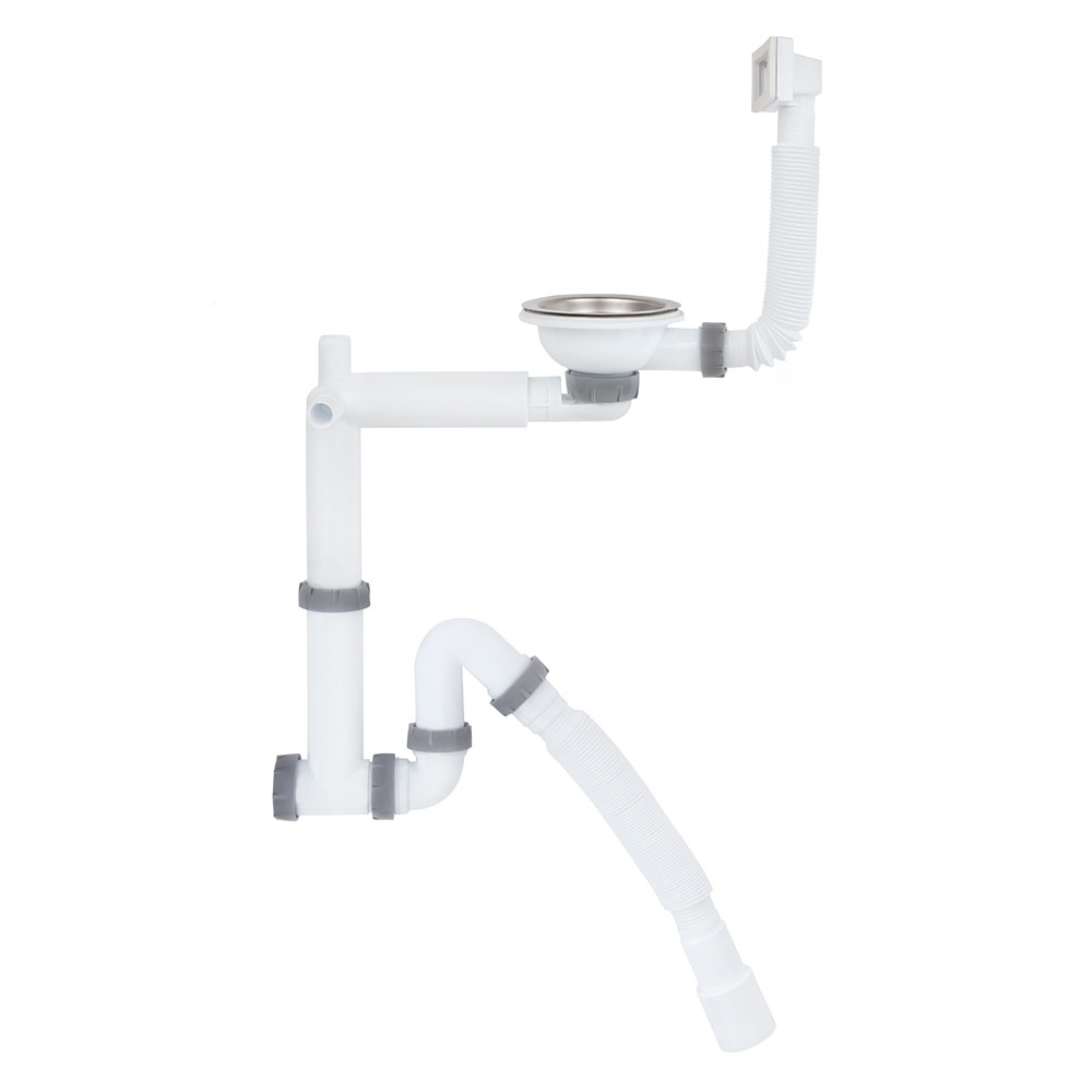 Сифон для кухонної мийки ITAL KT1118, 1/2"х40 телескопічний