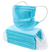 Маска лицьова медична 3-шарова нестерильна з фільтрувальним шаром паковання 50 шт ПФКТ