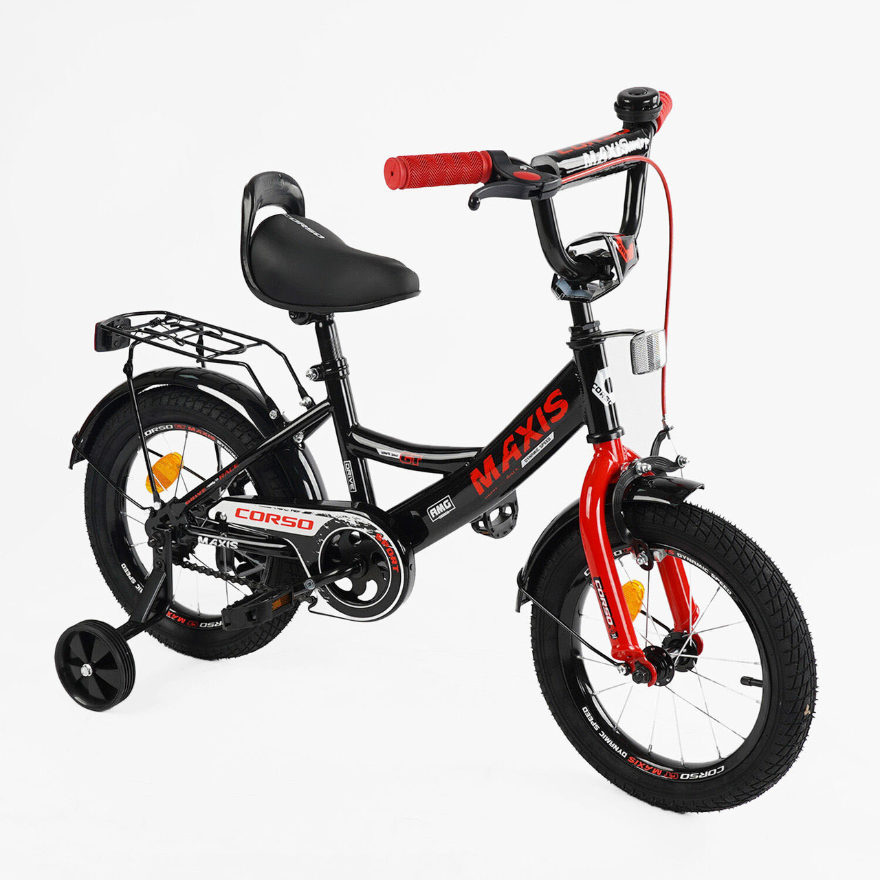 Велосипед двухколесный детский CORSO MAXIS (колеса 14 дюймов, звоночек ...