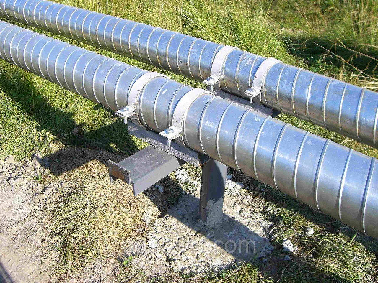 Труби попередньо ізольовані ППУ ф219/315 в СПІРО оцинкованій оболонці.