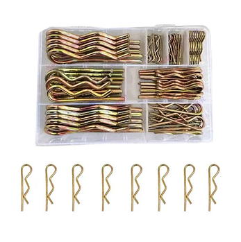 Набір шплінтів R-типу, шплінт шпилька з пружинної сталі 70 шт