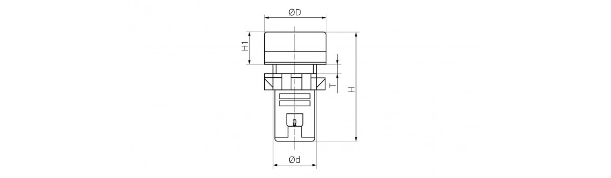 Світлодіодний індикатор AD22-22DS 36v АC/DC, білий TAKEL