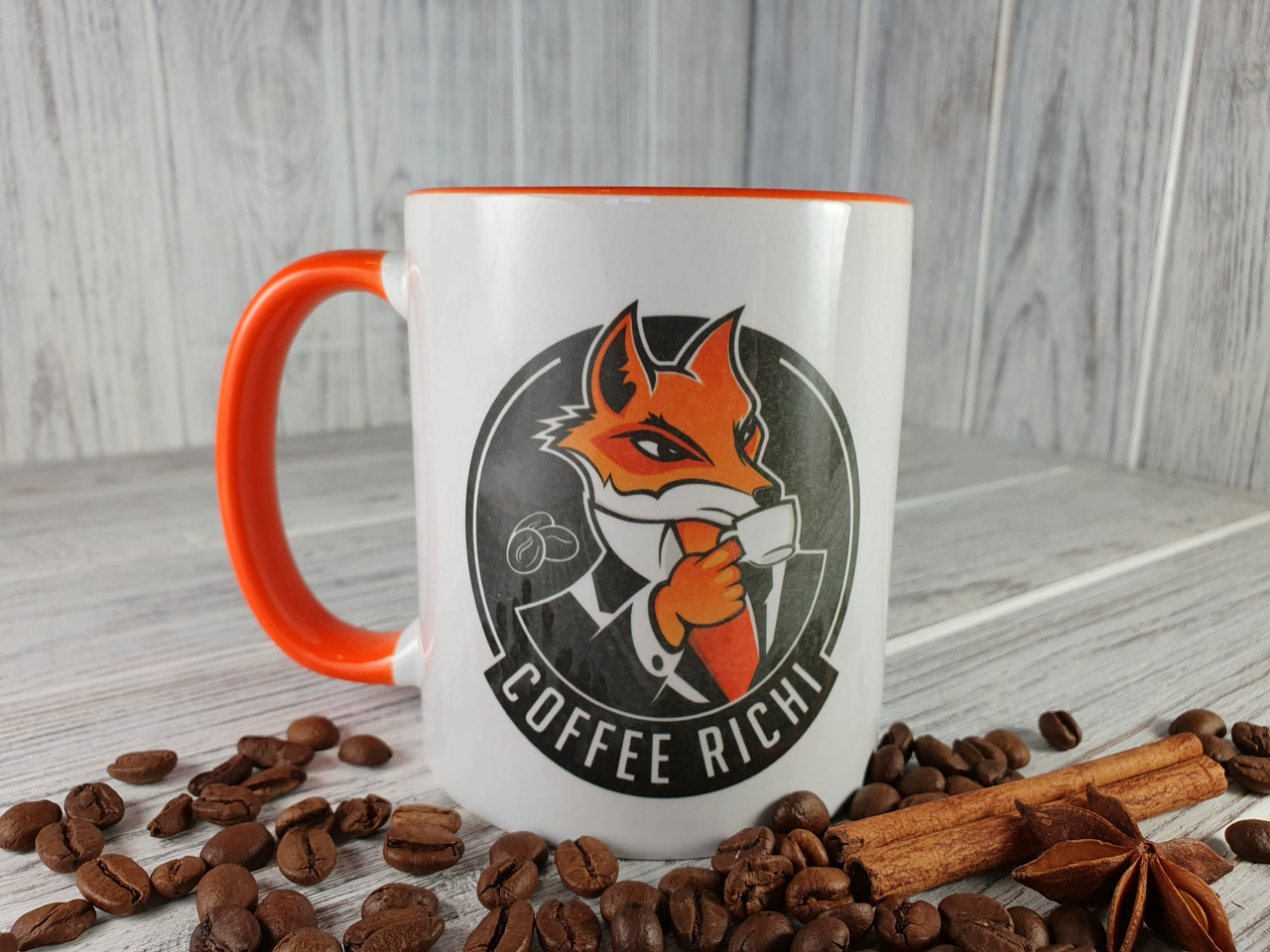 Чашка керамічна с логотипом Coffee Richi 300 мл