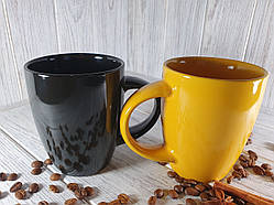 Набір 2 чашок чорна та жовта Black+Yellow 330 мл