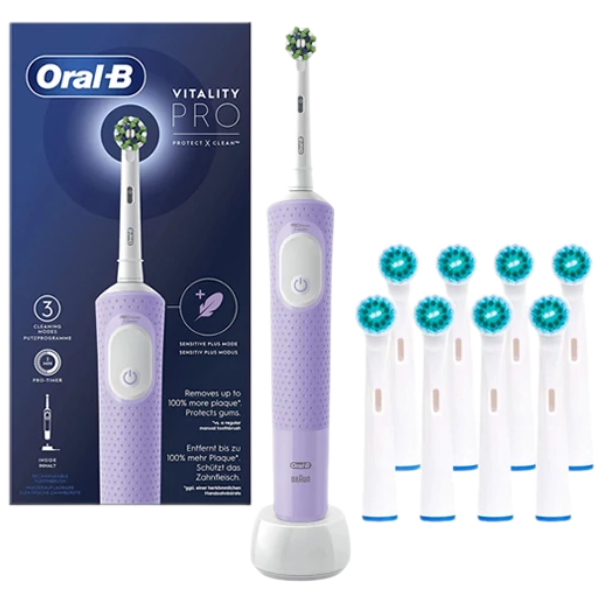 Електрична зубна щітка Oral-B D103 Vitality Pro Cross Action CleanMaximiser Lilac Mist Violet
