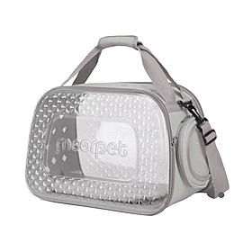 Прозора сумка-перенесення для котів та собак MoorPet (до 7 кг) сіра: складана, для подорожей
