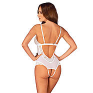 Еротичне напівпрозоре боді Obsessive Heavenlly crotchless teddy M/L (м'ята упаковка!!!!, фото 4