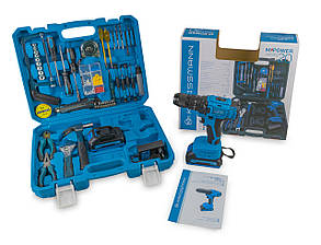 Шурупокрут із набором інструментів у кейсі KRAISSMANN 2133 E-ABS-S1 20/2 (два акумулятори 2000 мАг)