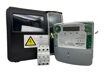 Разом дешевше! Набір 3. Лічильник Nik (трифазний, ,багатотарифний), гермет. бокс DOT.3.1, авт.вимикач EATON.