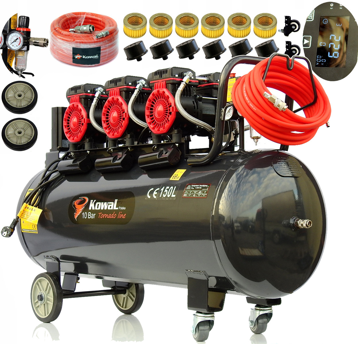 Безмасляний компресор  Kowal Polska K28 150L 10 Bar