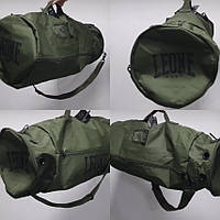 Сумка спортивна для тренувань Leone Commando 65 літрів бочонок зелена від виробника міцна