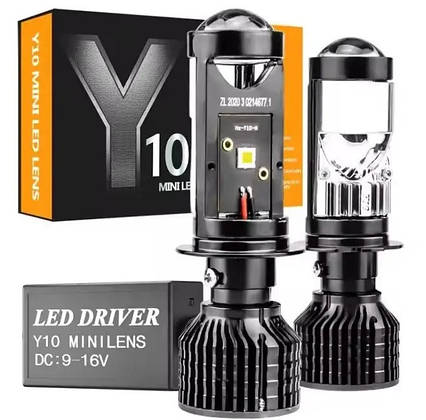 Автомобільні LED-лампи h7 міні лінзи ближнього світла 12v 60 W 6000k Y10Pro, фото 1