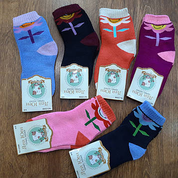 Дитячі махрові шкарпетки, бавовна "Лей Юен" Art: 599 Квітка /12 пар