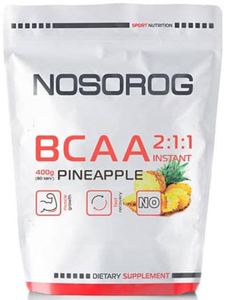 Амінокислоти BCAA Nosorоg BCAA 2:1:1 Instant 400 г Ананас, фото 1