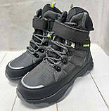 Зимові дитячі черевики Jong Golf на овчині водовідштовхуючі сірі 34-36, фото 5