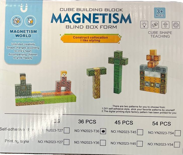 Дитячий магнітний конструктор Magnetism World T36 (60)