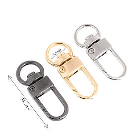 Карабін для сумок KR34-2 (10 мм), колір чорний нікель