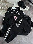 Жіночий спортивний костюм Adidas з білими смужками, фото 4