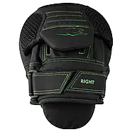 Лапи боксерські PowerPlay 3044 Pro Carbon Ultra Series Чорно-Зеленіі PU [пара], фото 2