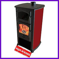 Піч-камін чавунно-сталева на дровах для конвекційного опалення Bella Thalia Cucina 8-12 кВт (з духовкою)