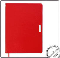 Щоденник НЕдатований SALERNO,L2U, А4, 288 стор., червоний, штучна шкіра (BM.2099-05)