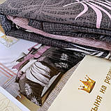 Євро комплект постільної білизни 180*200+20см з простирадлом на гумці Постільна білизна з фланелі євро розмір, фото 2