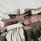 Євро комплект постільної білизни 180*200+20см з простирадлом на гумці Постільна білизна з фланелі євро розмір, фото 3