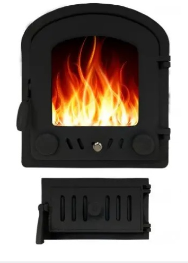 Чавунні дверцята для печі роздільні Iron Fire TESSA 430x480 + піддувало