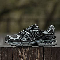 Зимові Чоловічі Кросівки Asics Gel-NYC Gore-Tex Black Grey / Асікс Гел-НІС Гор Текс Чорні з Сірим, фото 5