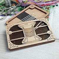 Дерев'яна гольниця для рукоділля "Котушка ниток"