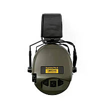 Навушники активні MSA Sordin Supreme Pro-X SLIM Olive Шкіряне наголов'я, фото 2