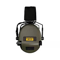 Навушники активні MSA Sordin Supreme Pro-X SLIM Olive Шкіряне наголов'я, фото 3
