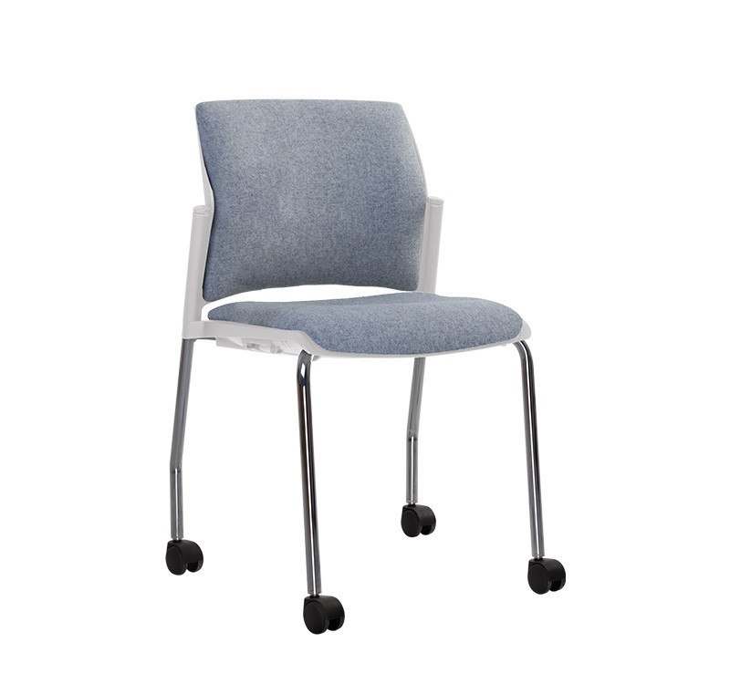 Стілець офісний Rewind rmh chrome пластик white тканина zesta (Новий Стиль ТМ)