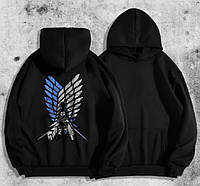 Чоловіче тепле худі з принтом Атака титанів / Attack of the titans