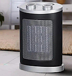 Тепловентилятор керамічний Domotec MS-5905 Ceramic портативний електрообігрівач дуйка 1500 Вт Сірий, фото 4