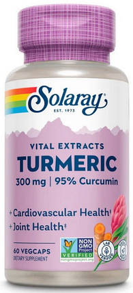 Куркума Solaray Turmeric 300 mg 60 veg caps, фото 1