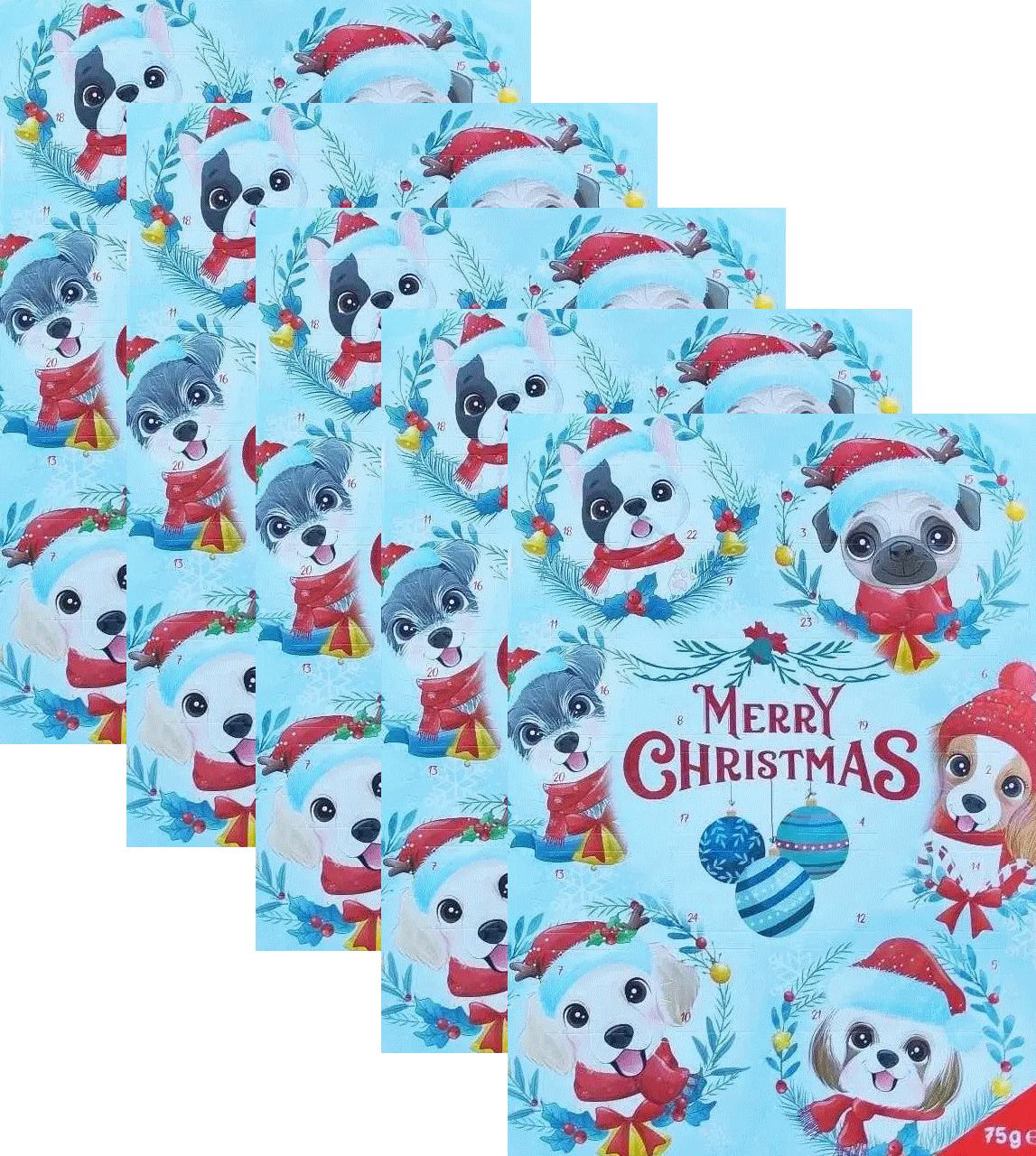 Адвент Календар Шоколадний Merry Christmas Baron 75 г Польща (5 шт./1 уп), фото 1
