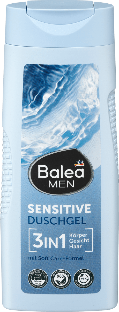 Чоловічий гель для душу 3 в 1 Balea Men Sensitive  300 мл